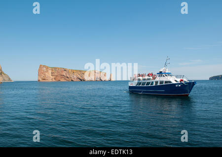 Boot Percé Gaspésie Québec Sehenswürdigkeiten Stockfoto