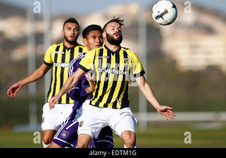 La Manga Club, Catagena, Spanien. 9. Januar 2015.  Fußballspiel RSC Anderlecht Vs SBV Vitesse © ABEL F. ROS / Alamy Live News Stockfoto