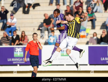 La Manga Club, Catagena, Spanien. 9. Januar 2015.  Fußballspiel RSC Anderlecht Vs SBV Vitesse © ABEL F. ROS / Alamy Live News Stockfoto