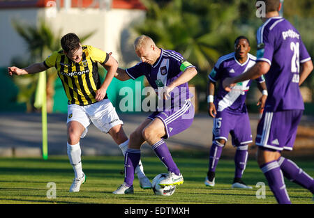 La Manga Club, Catagena, Spanien. 9. Januar 2015.  Fußballspiel RSC Anderlecht Vs SBV Vitesse © ABEL F. ROS / Alamy Live News Stockfoto