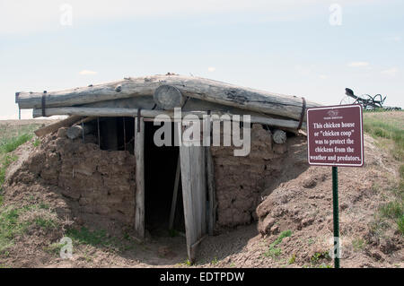 Hühnerstall auf Prärie Gehöft Stockfoto