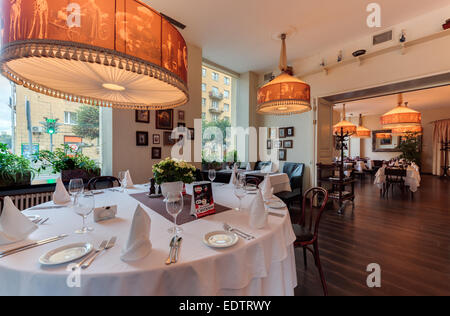 Shaliapin Restaurant in Sankt Petersburg. Stockfoto