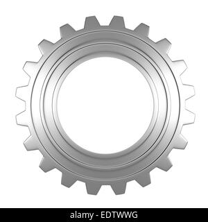 3D Render metallischen Ausrüstung auf weißem Hintergrund Stockfoto