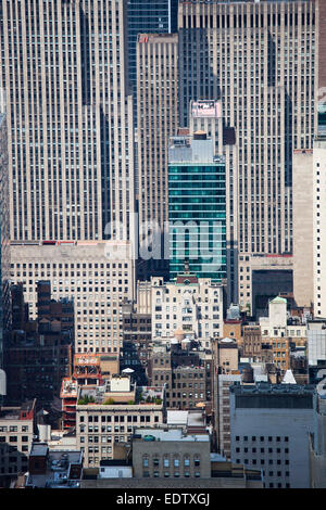 Stadtbild von Empire Staatsgebäude, Wolkenkratzer, Midtown Manhattan, New York, Usa, Amerika Stockfoto