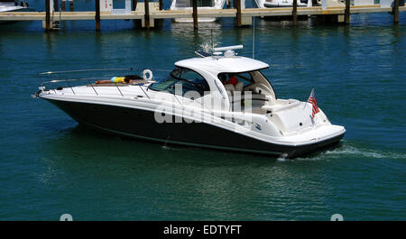 Freizeit in Miami Florida Bootfahren Stockfoto