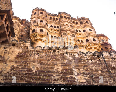 Mehrangarh Fort und Palast in Jodhpur, Rajasthan, Indien Stockfoto