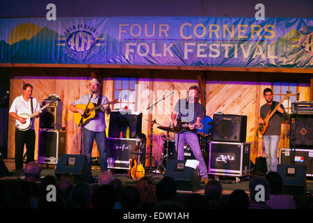 SAM BUSH Band führt an den vier Ecken FOLK FESTIVAL 2014 - COLORADO Stockfoto