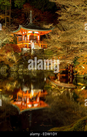 Daigoji Tempel Shingon buddhistischer Tempel in der Nacht in Daigo Kyoto Japan Stockfoto