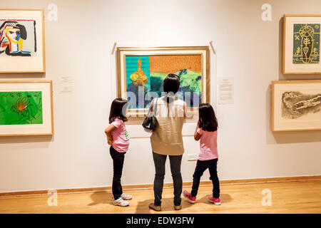 Chicago Illinois, Lower West Side, Pilsen, National Museum of Mexican Art, Hispanic Chicano, Galerie, Frau weibliche Frauen, Mutter, Mädchen, Youngster, weiblich Stockfoto