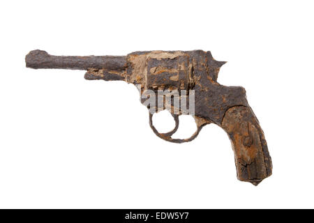 Vintage Revolver verrostet Stockfoto