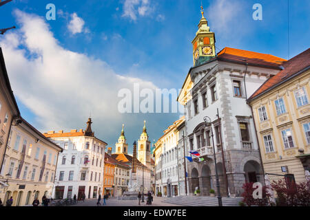 Rathaus von Ljubljana, Slowenien, Europa. Stockfoto