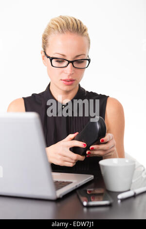 Business-Frau im Büro. Stockfoto