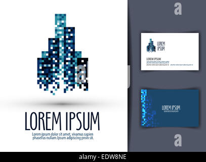 Vektor-Logo-Design-Vorlage erstellen. Symbol für Geschäft oder Finanzen. Stockfoto