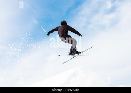 Freestyle-Skifahrer. Stockfoto