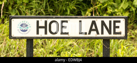 Hoe Spur - Straße / Straßenname. Stockfoto