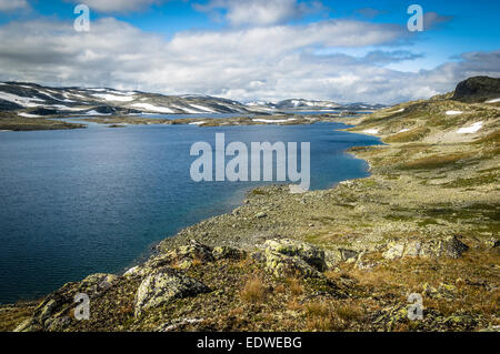 Skarvheimen, Norwegen - Vestre und Austre Volavatnet aus dem Osten Stockfoto