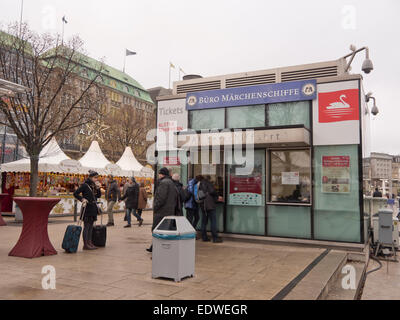 Kasse für Ausflugsboote auf der Alster in Hamburg Deutschland Stockfoto