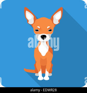 Hund Chihuahua Symbol flaches design Stockfoto