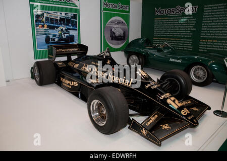 Ayrton Senna 1985 Lotus 97T auf der Classic Car Show in Excel Stockfoto