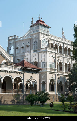 Aga Khan Palace auch bekannt als das Nationaldenkmal der Ghandi 1892 erbaut von Sultan Mohammad Shah Aga Khan III Pune Maharashtra Stockfoto