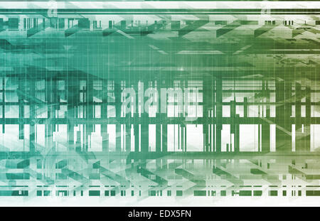 Digital Security-Branche durch die Online-Daten-Kunst Stockfoto