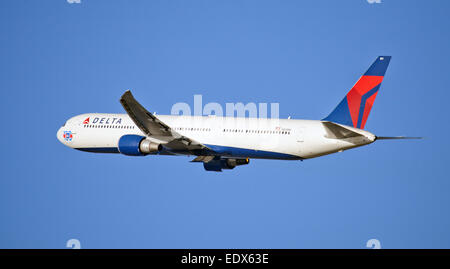 Delta Airlines Boeing 767 N 841 MH Abflug Flughafen London-Heathrow LHR Stockfoto