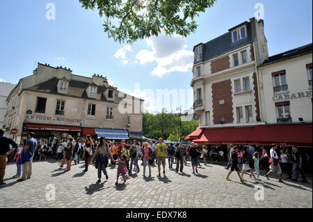 Paris, Montmartre, Place Jean Marais Stockfoto