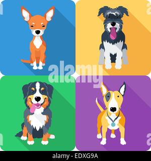 Hund-Symbol flaches design Stockfoto