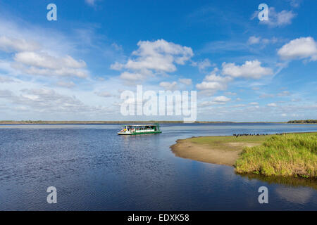 Airboot Tour Fahrgastschiff im oberen Myakka See im Myakka River State Park in Sarasota Florida Stockfoto