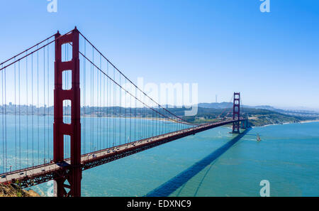 Golden Gate Bridge von Batterie Spencer auf der Marin Headlands, San Francisco, Kalifornien, USA Stockfoto