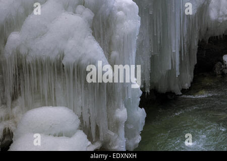 Partnachklamm in Winter, Oberbayern, Deutschland, alle, Deutschland, Oberbayern, Garmisch-Partenkirchen, Partnachklamm Im Winter Stockfoto