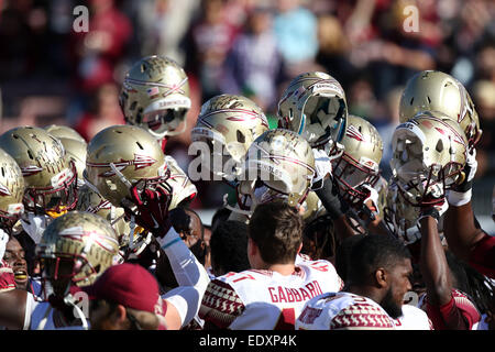 1. Januar 2015 drängen Florida State Seminolen vor College Football Playoff-Halbfinale in der Rose Bowl-Spiel präsentiert von Northwestern Mutual in der Rose Bowl in Pasadena, California.Charles Baus/CSM Stockfoto