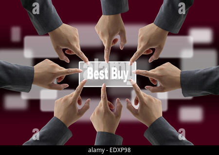 Einem vielfältigen Business Teamwork Best Buy für Retail-Shopping-Konzept Stockfoto