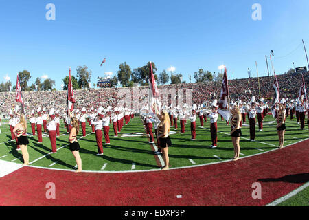 1. Januar 2015 Florida State Seminolen Blaskapelle während der College Football Playoff-Halbfinale in der Rose Bowl-Spiel präsentiert von Northwestern Mutual in der Rose Bowl in Pasadena, California.Charles Baus/CSM Stockfoto