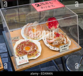 Kunststoff-Display Essen, Kyoto, Japan Stockfoto