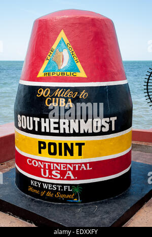 Bild von der südlichste Punkt der kontinentalen USA befindet sich in Key West (Florida) Stockfoto