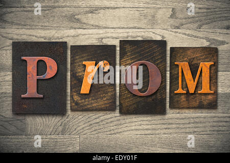 Das Wort '' in hölzernen Buchdruck Art geschrieben. Stockfoto