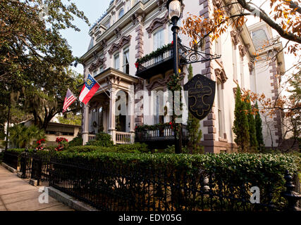 Der Hamilton - Turner Inn 4 Sterne-Hotel, gegründet 1873, Savannah, Georgia USA Stockfoto