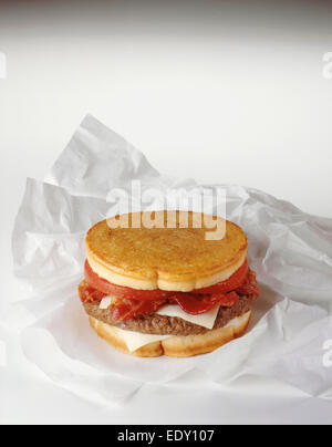 Sauerteig-Speck-burger Stockfoto