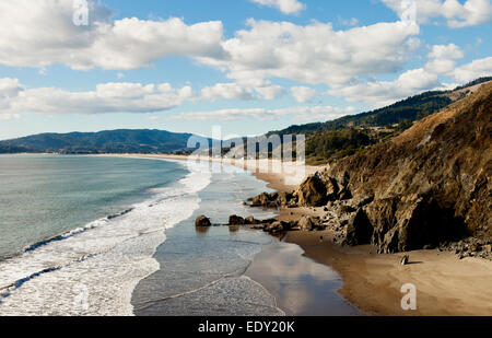 Blick nach Norden entlang Stinson Beach Marin County Bolinas Bay Kalifornien Stockfoto