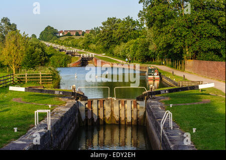 Sonnenuntergang am Caen Hügel Devizes Wiltshire Stockfoto