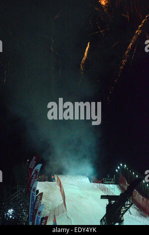 World Snowboard Tour GRAND PRIX DE RUSSIE Stockfoto