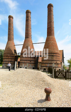 Kalk-Öfen, Zuiderzee Freilichtmuseum, See Ijssel, Enkhuizen, Nord-Holland, Niederlande, Europa Stockfoto