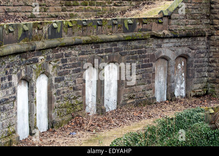 Katakomben in Warstone Lane Friedhof, Jewellery Quarter, Birmingham, UK Stockfoto