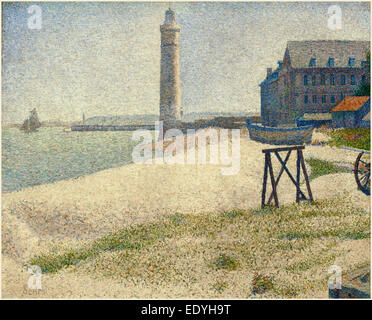 Georges Seurat, Französisch (1859-1891), der Leuchtturm in Honfleur, 1886, Öl auf Leinwand Stockfoto