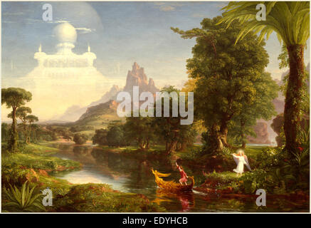 Thomas Cole, US-amerikanischer (1801-1848), The Voyage of Life: Jugend, 1842, Öl auf Leinwand Stockfoto