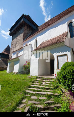 Sächsische Kirchenburg, UNESCO-Weltkulturerbe, Deutsch-Weißkirch, Rumänien Stockfoto