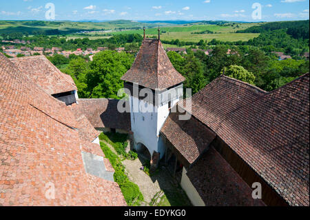 Sächsische Kirchenburg, UNESCO-Weltkulturerbe, Deutsch-Weißkirch, Rumänien Stockfoto