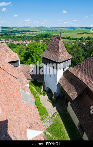 Sächsische Kirchenburg, UNESCO-Weltkulturerbe, Deutsch-Weißkirch, Rumänien Stockfoto