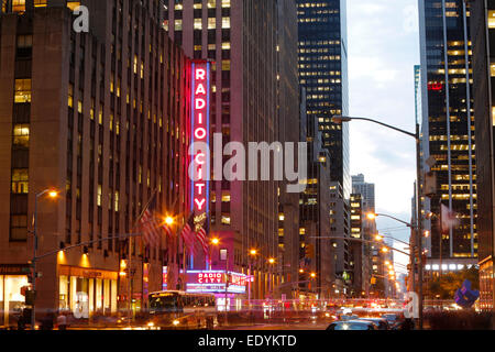 Radio City Music Hall, 1260 Avenue of the Americas, New York City, New York, Vereinigte Staaten von Amerika Stockfoto